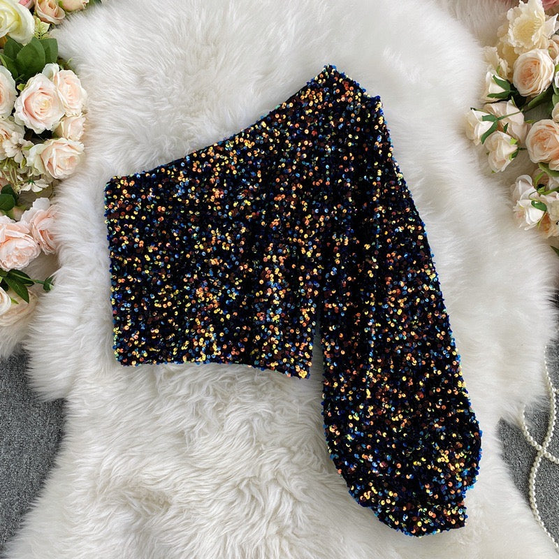 Glamouröse Paillettenbluse