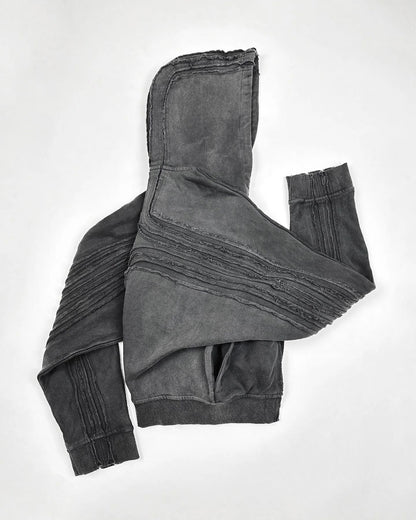 Textured Patchwork Streetwear Jacket