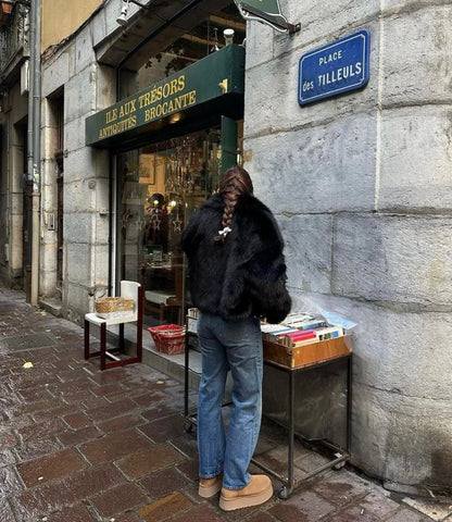 Lunaria Elegante Kunstfelljacke