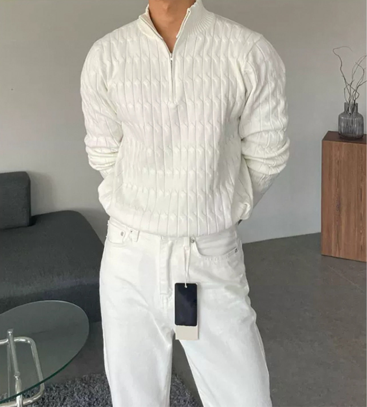 Classic comfort – The GeoStripe Zip Pullover