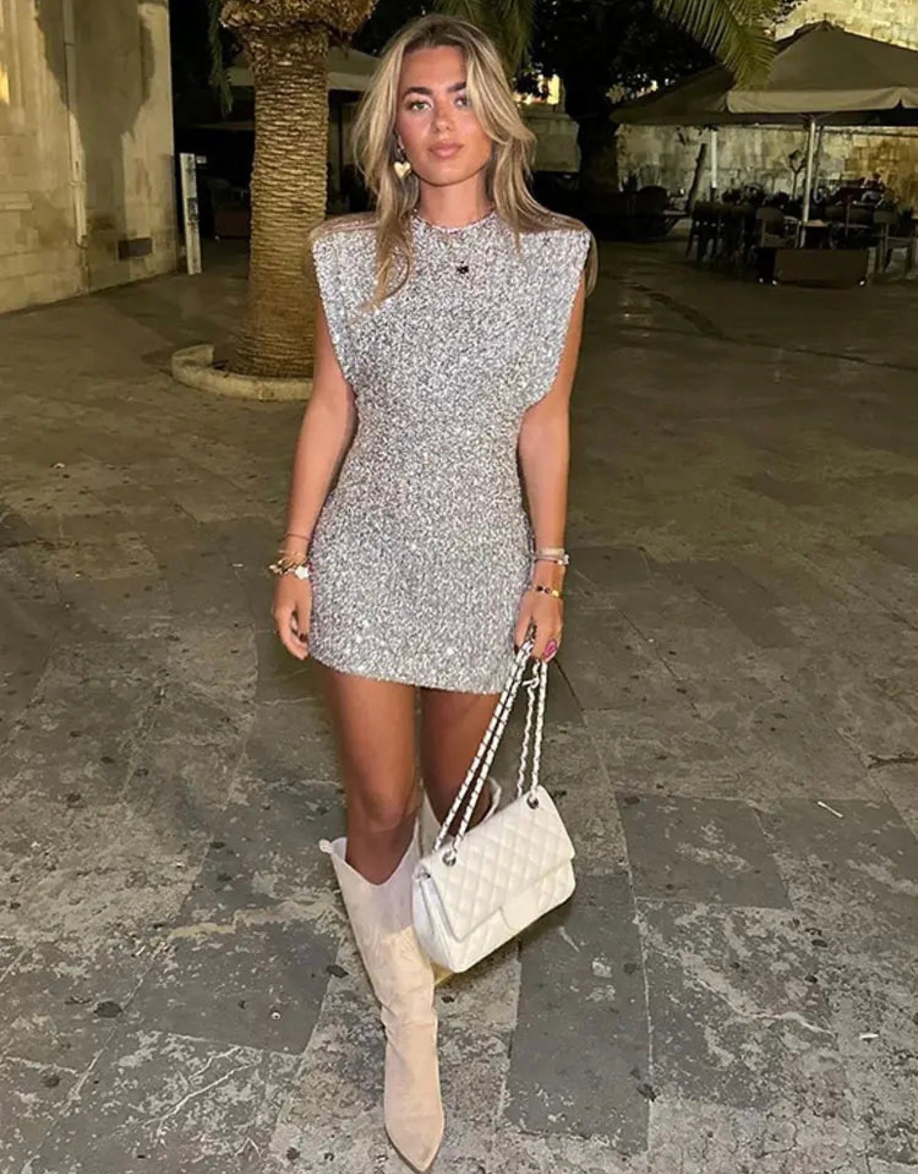 Glamouröses Glitzer Minikleid