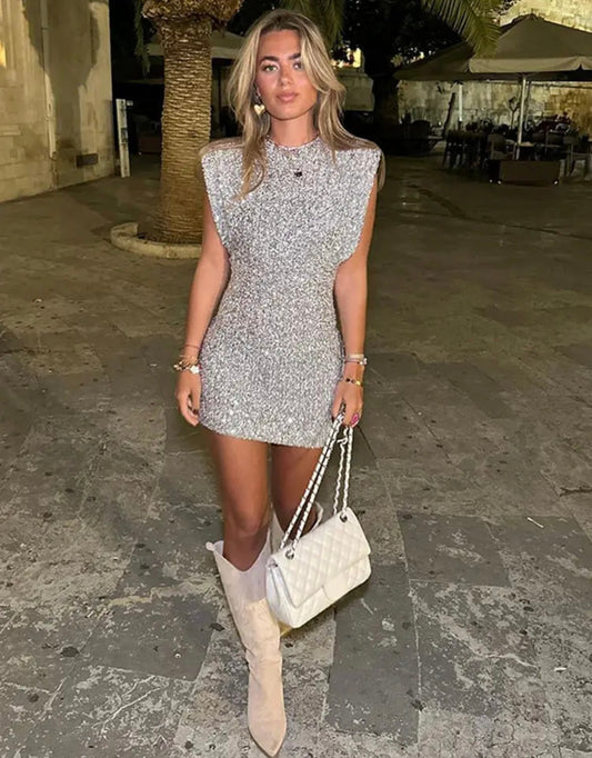 Glamouröses Glitzer Minikleid