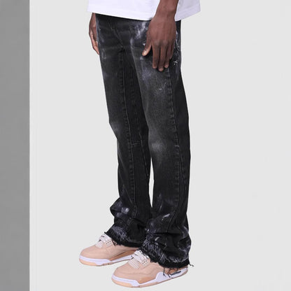 Splattered Jeans - used look
