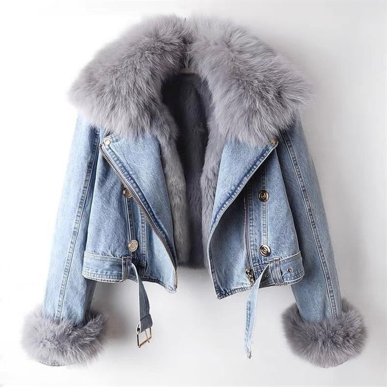 Denim Bikerjacke
