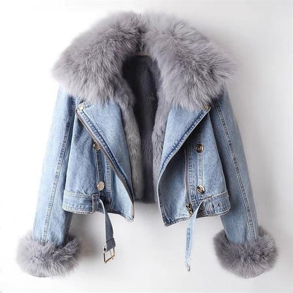 Denim Bikerjacke