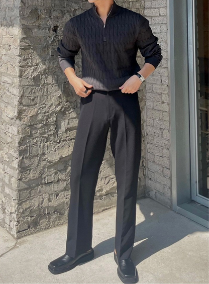 Classic comfort – The GeoStripe Zip Pullover