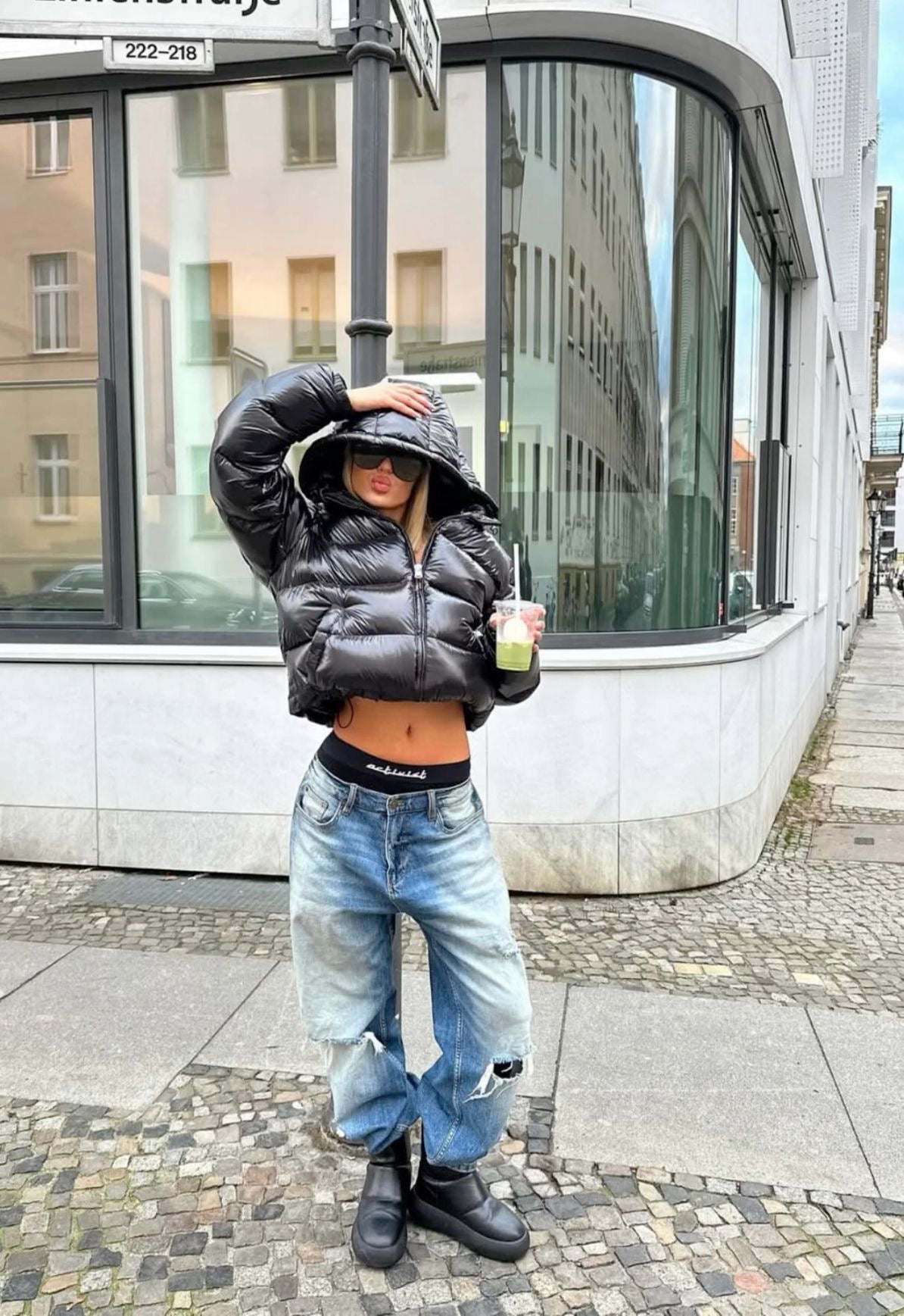 Midnight Glow - Chaqueta acolchada reflectante