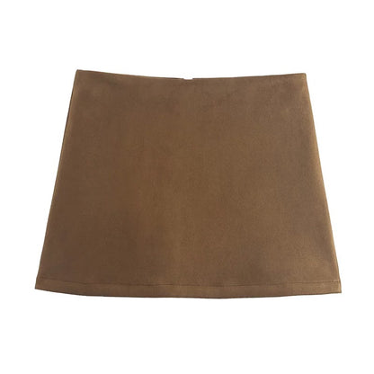 Zweiteiler in Braun - Blazer und Rock