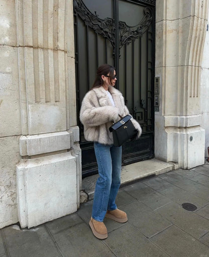 Lunaria Elegante Kunstfelljacke