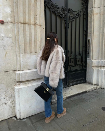 Lunaria Elegante Kunstfelljacke