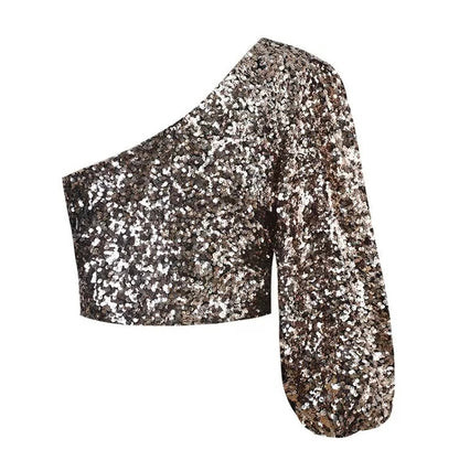 Glamouröse Paillettenbluse