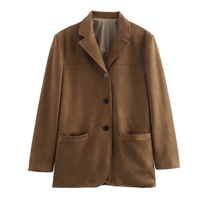 Zweiteiler in Braun - Blazer und Rock