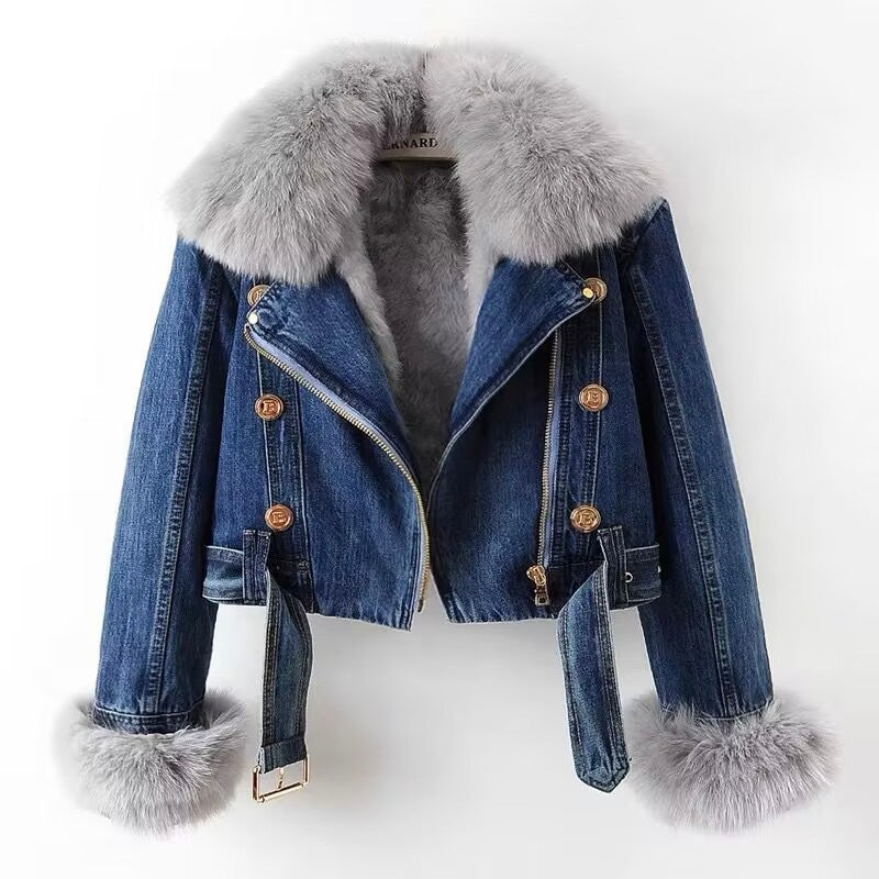 Denim Bikerjacke