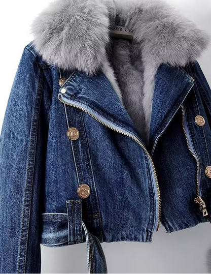 Denim Bikerjacke