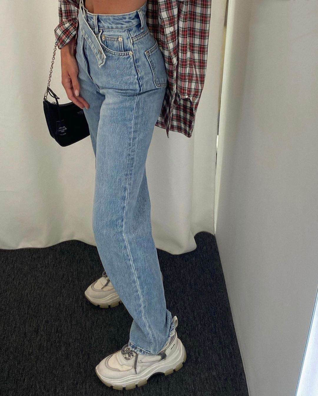 Stylish asymmetric jeans for trendsetters