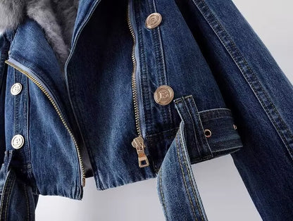 Denim Bikerjacke