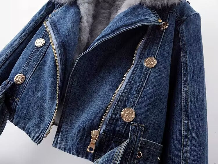 Denim Bikerjacke