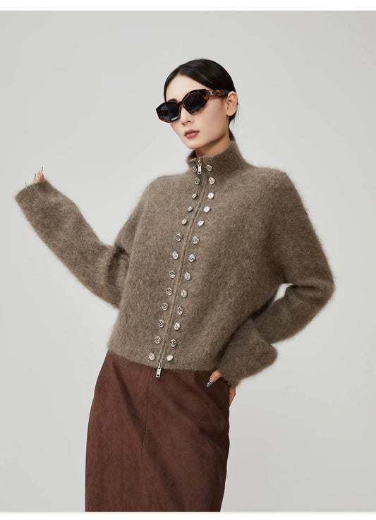 Cardigan mit Glanzknöpfen