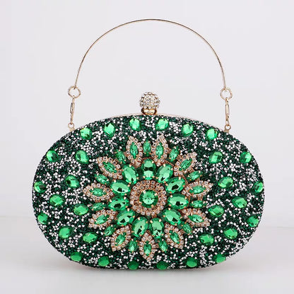 Funkelnde Abendtasche mit Strasssteinen in 7 Farben