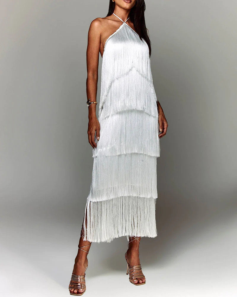 Golden Motion Fransenkleid von Étoile Luxe