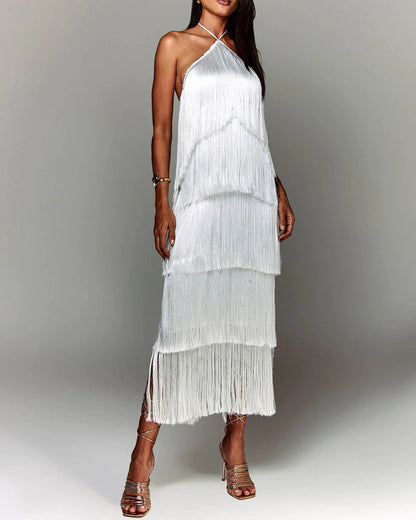 Golden Motion Fransenkleid von Étoile Luxe