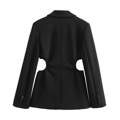 Cut-Out Blazer in Schwarz
