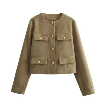 Klassische Jacke mit Goldknöpfen
