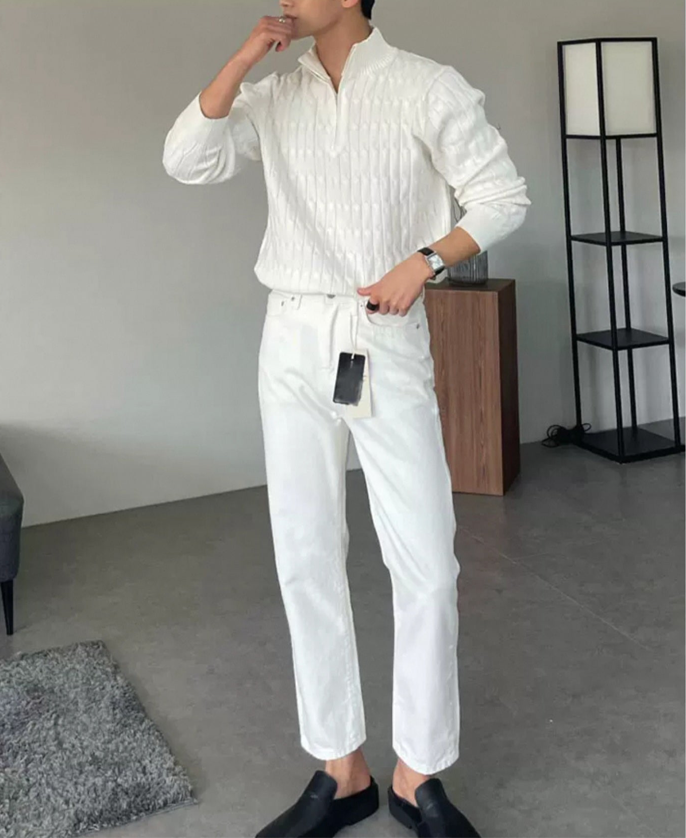 Classic comfort – The GeoStripe Zip Pullover