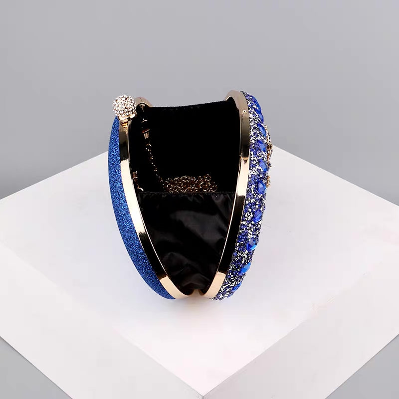 Funkelnde Abendtasche mit Strasssteinen in 7 Farben