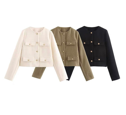 Klassische Jacke mit Goldknöpfen