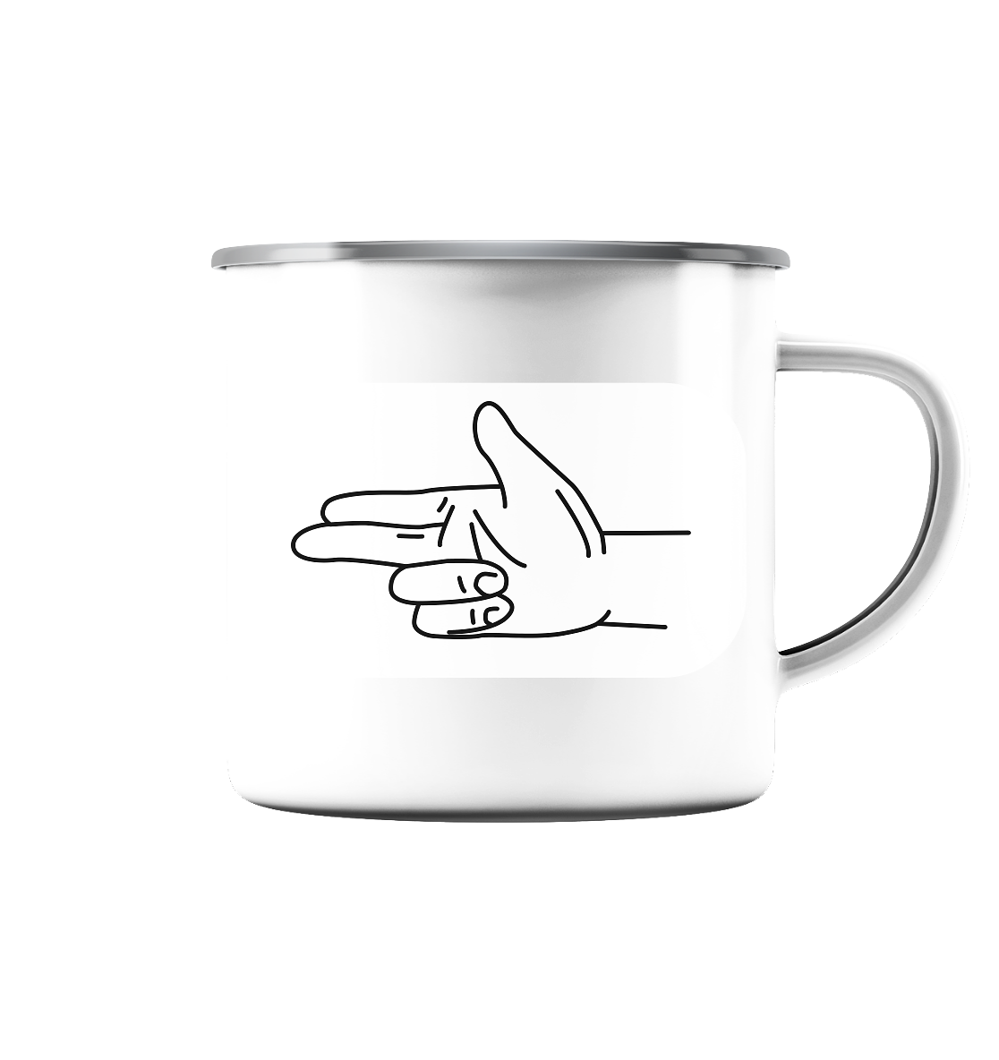 Gangster - Emaille Tasse (Silber)