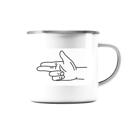 Gangster - Emaille Tasse (Silber)